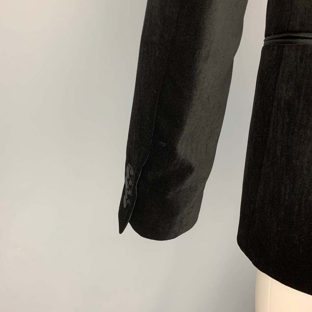 ALEXANDER MCQUEEN Black Velvet Cotton Blend Sport Coat - Picture 4 of 9